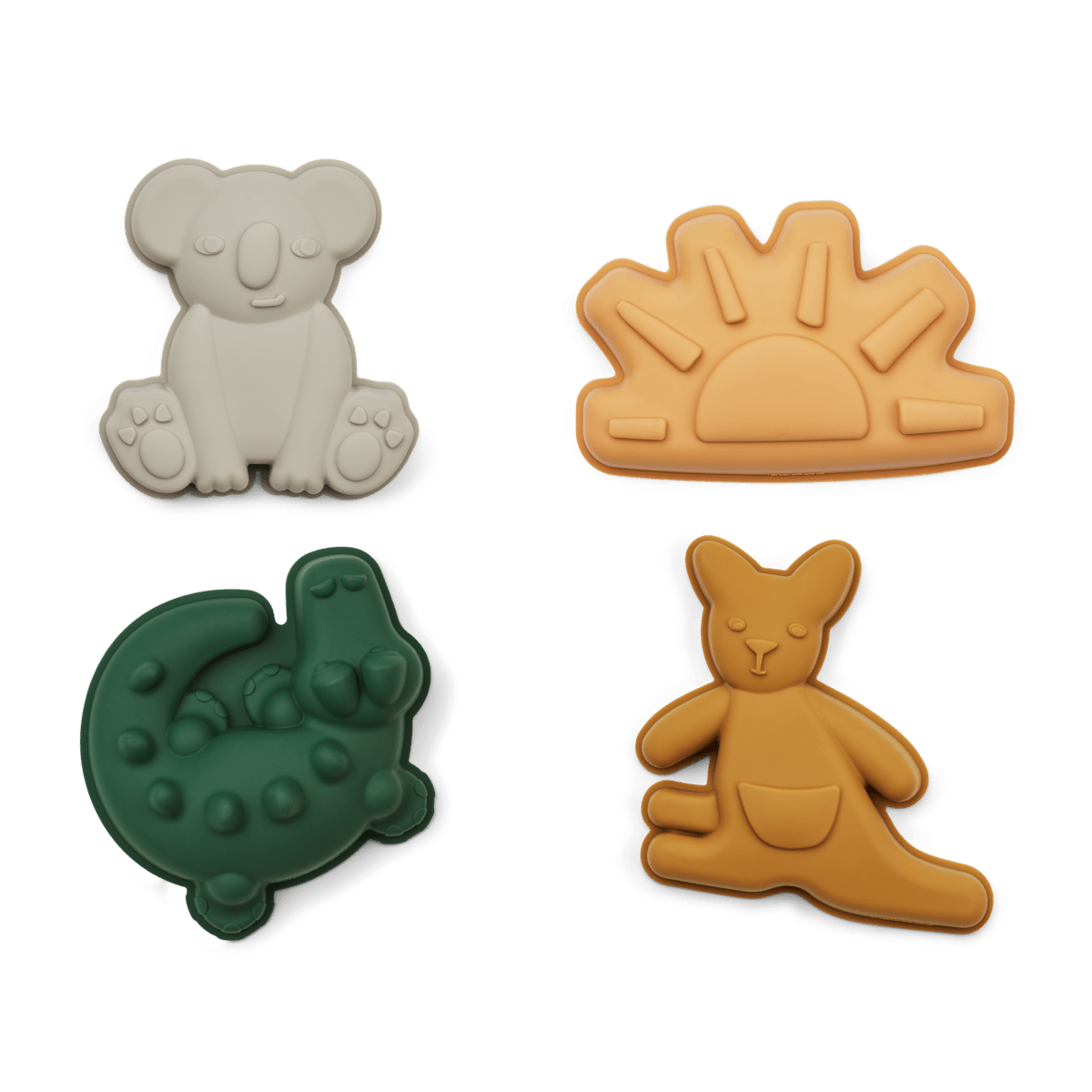 DELISTED Liewood Gill Silikon-Sandformen „Aussie / sea shell mix“, 4er-Set