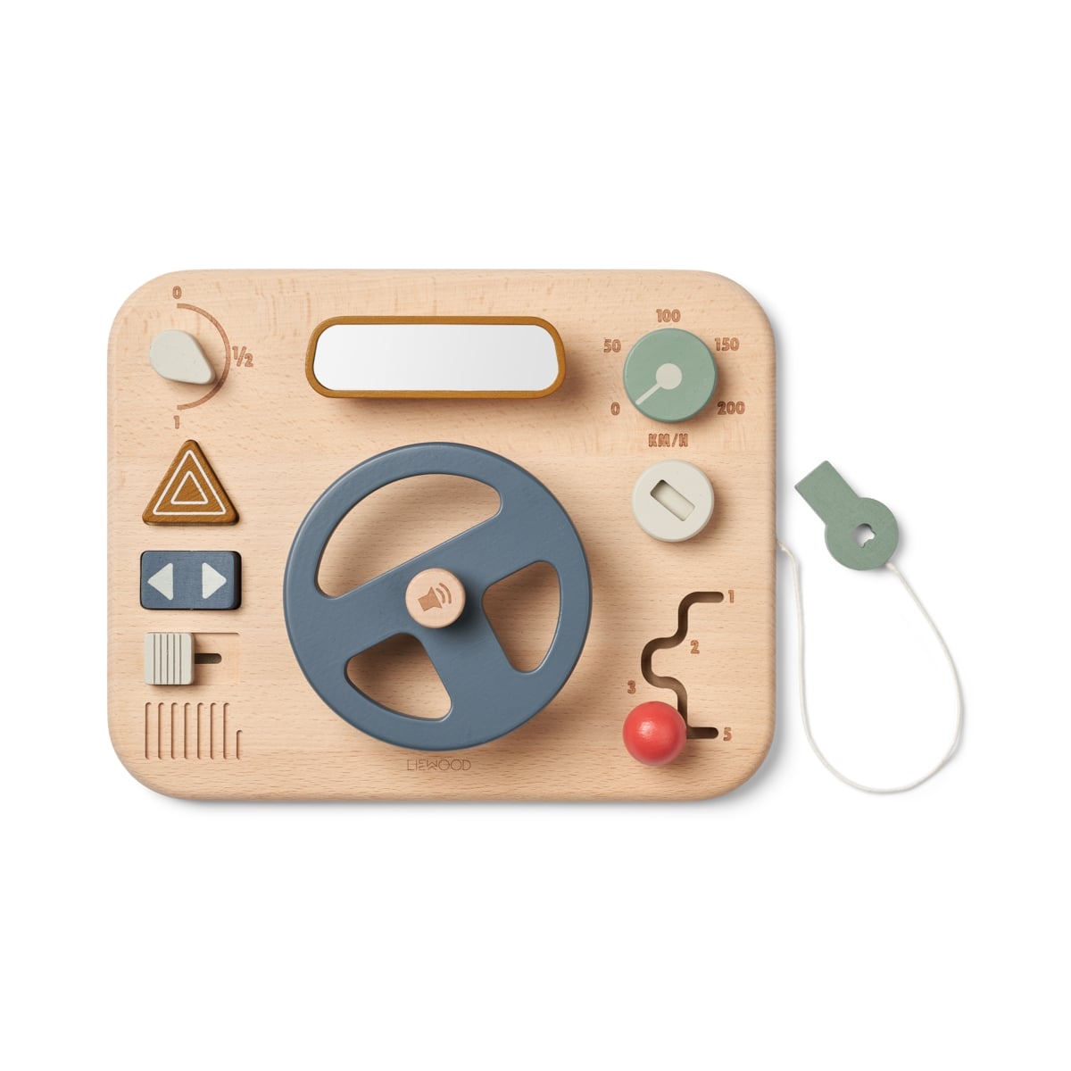 Liewood Aktivitätstafel Magnus „Faune green multi mix“, Holz, 32x26cm