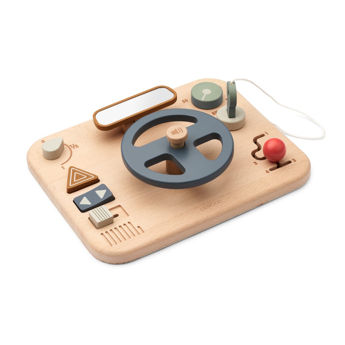 Liewood Aktivitätstafel Magnus „Faune green multi mix“, Holz, 32x26cm