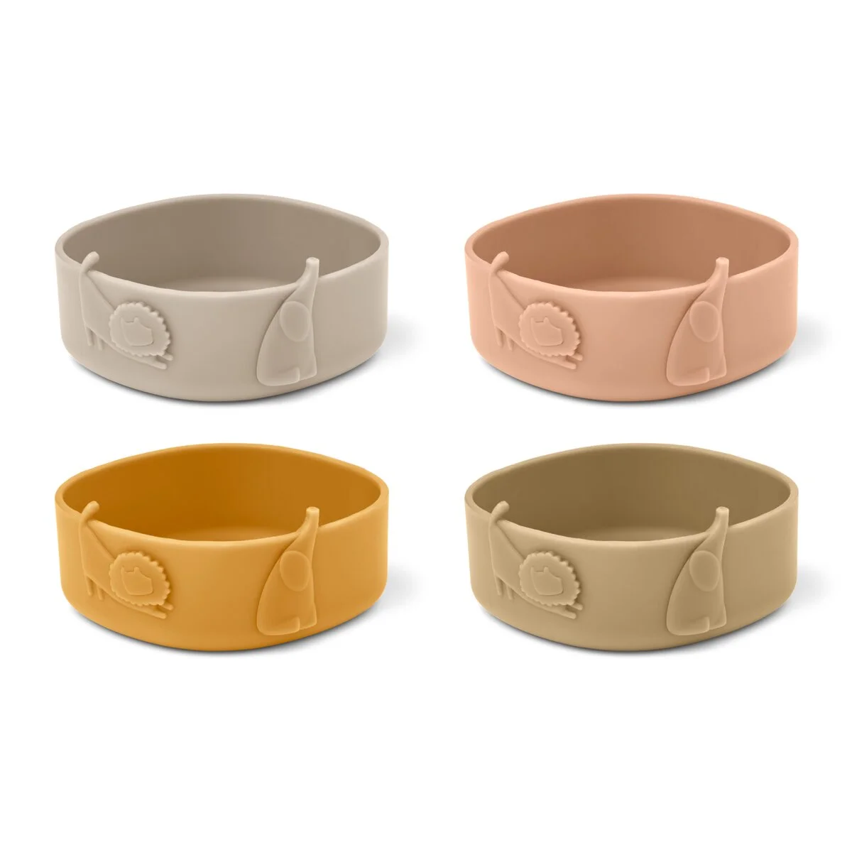 Liewood 3D-Silikonschalen-Set Emily „Tuscany rose multi mix“ 4-teilig, 400ml