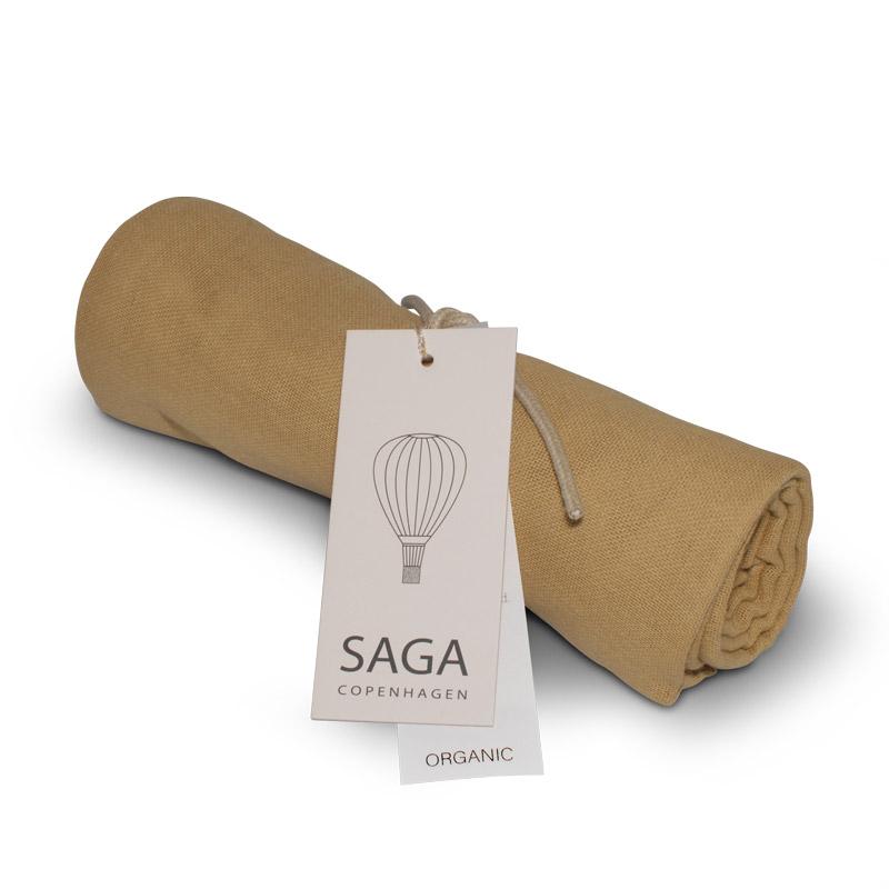 Saga Copenhagen Musselintuch Vidar, Honey, Mulltuch in Bio-Baumwolle, 70 x 70 cm