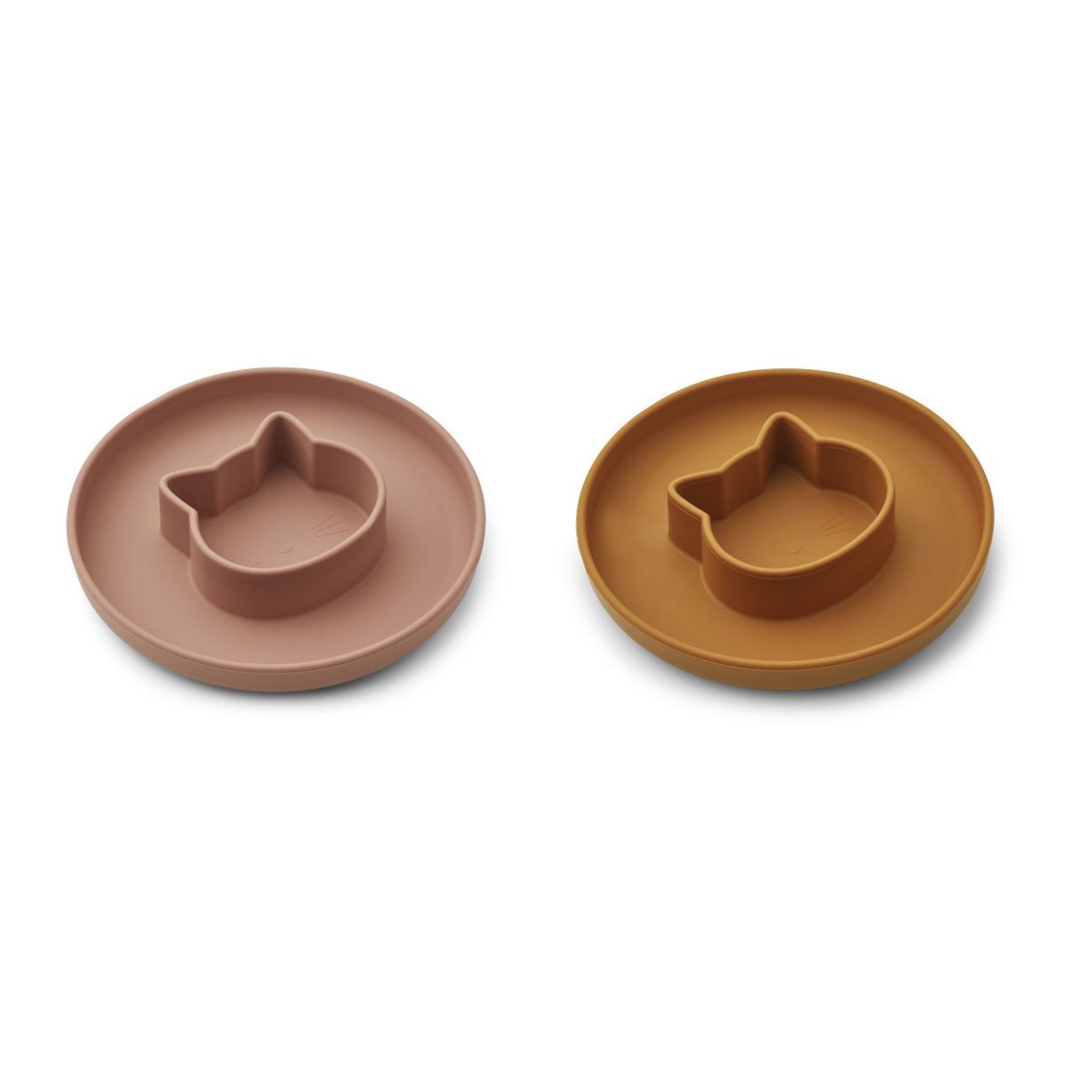 Liewood Gordon 2-in-1 Kinderteller mit Schalen „Cat dark rose:mustard mix“ 02