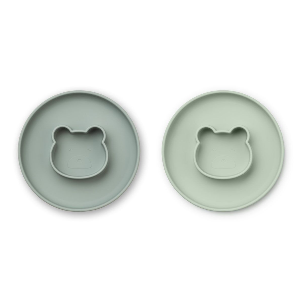 Liewood Gordon 2-in-1 Kinderteller mit Schalen „Mr. Bear mint mix“ 01