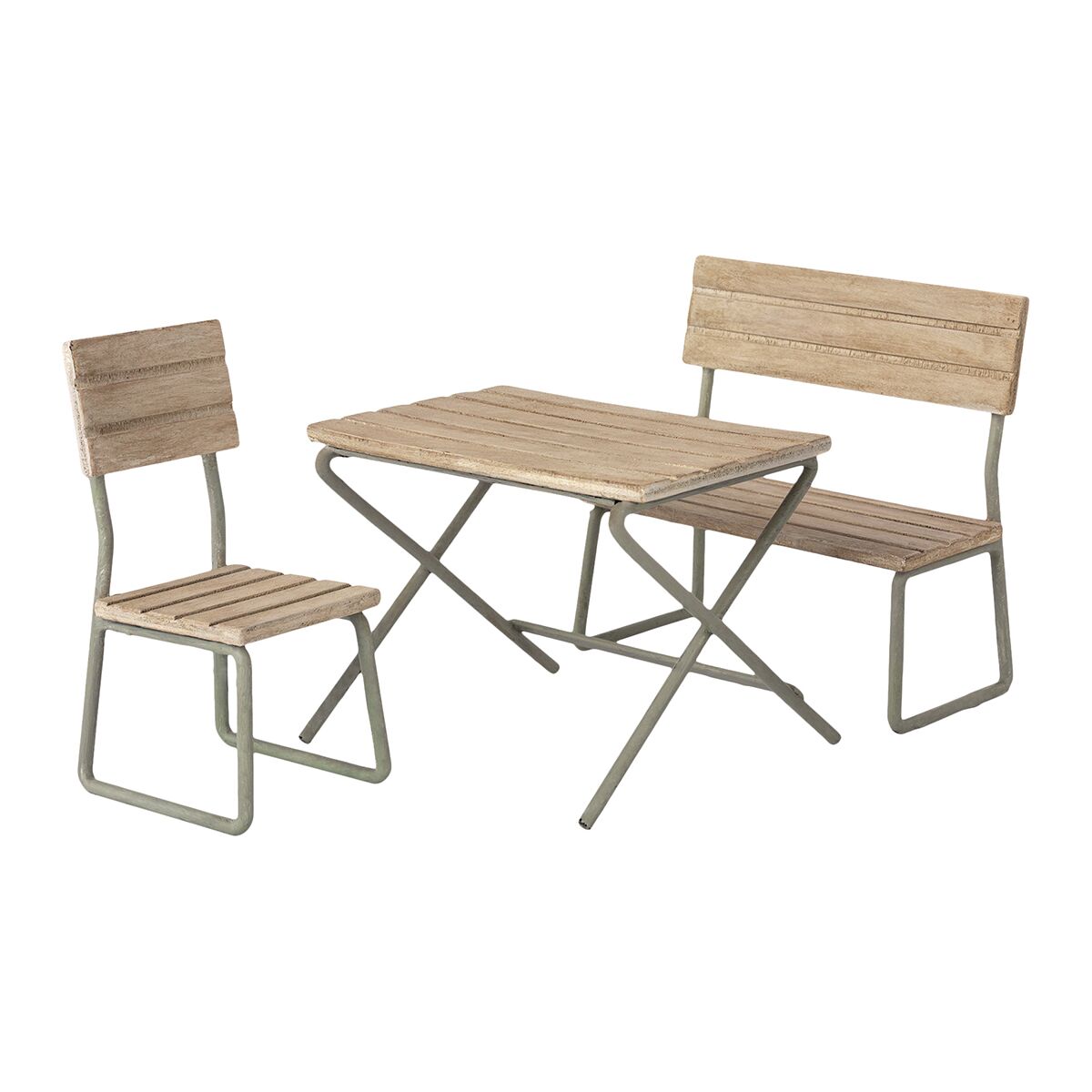 Maileg Garten-Set, Tisch, Stühle & Bank 01