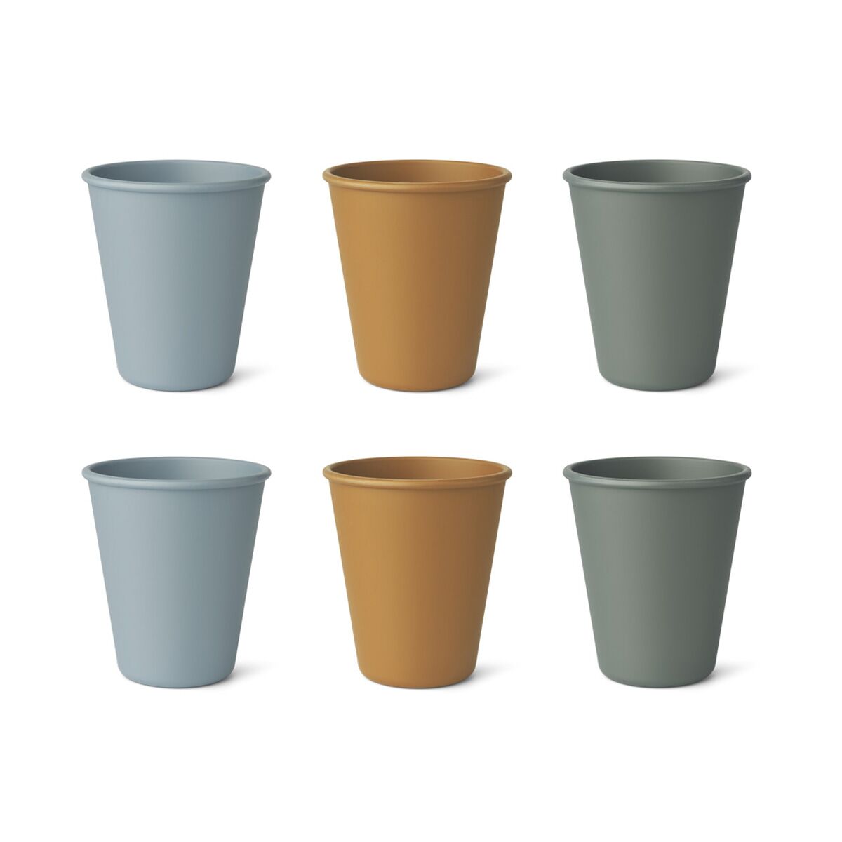 Liewood Carter Kinderbecher „Blue multi mix“, aus PLA, 6er-Set