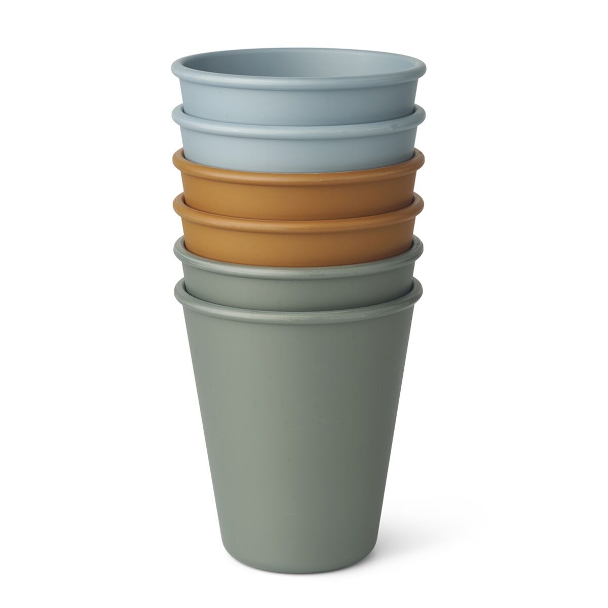 Liewood Carter Kinderbecher „Blue multi mix“, aus PLA, 6er-Set