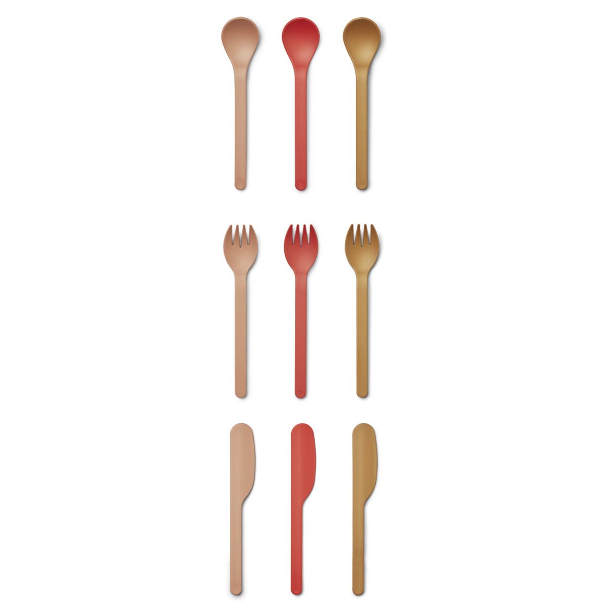 Liewood Ryan Kinderbesteck „Tuscany rose multi mix“, aus PLA, 9er-Set