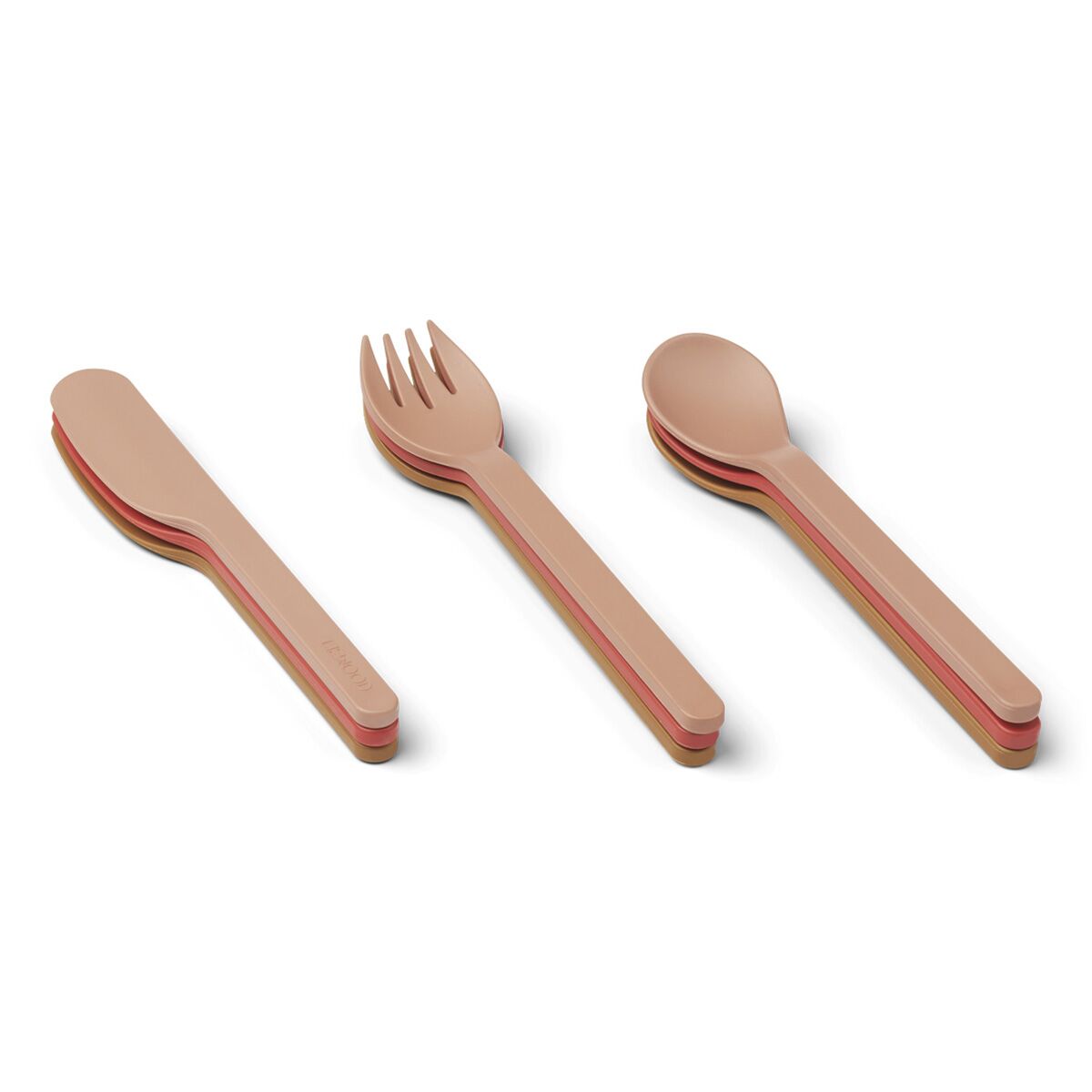 Liewood Ryan Kinderbesteck „Tuscany rose multi mix“, aus PLA, 9er-Set