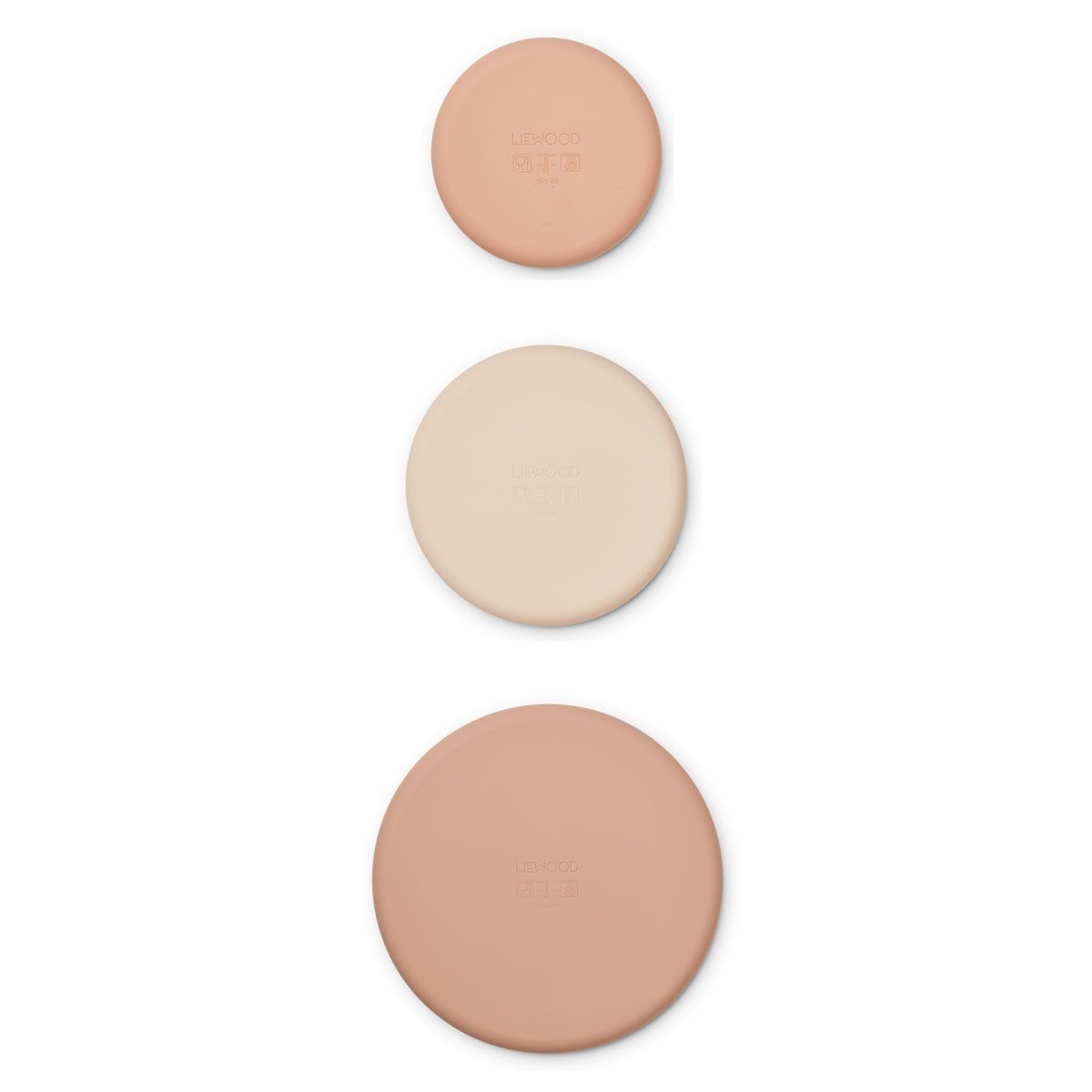 DELISTED Liewood Audrey Silikon Schüssel-Set „Rose multi mix“, 3er-Set – Bild 4