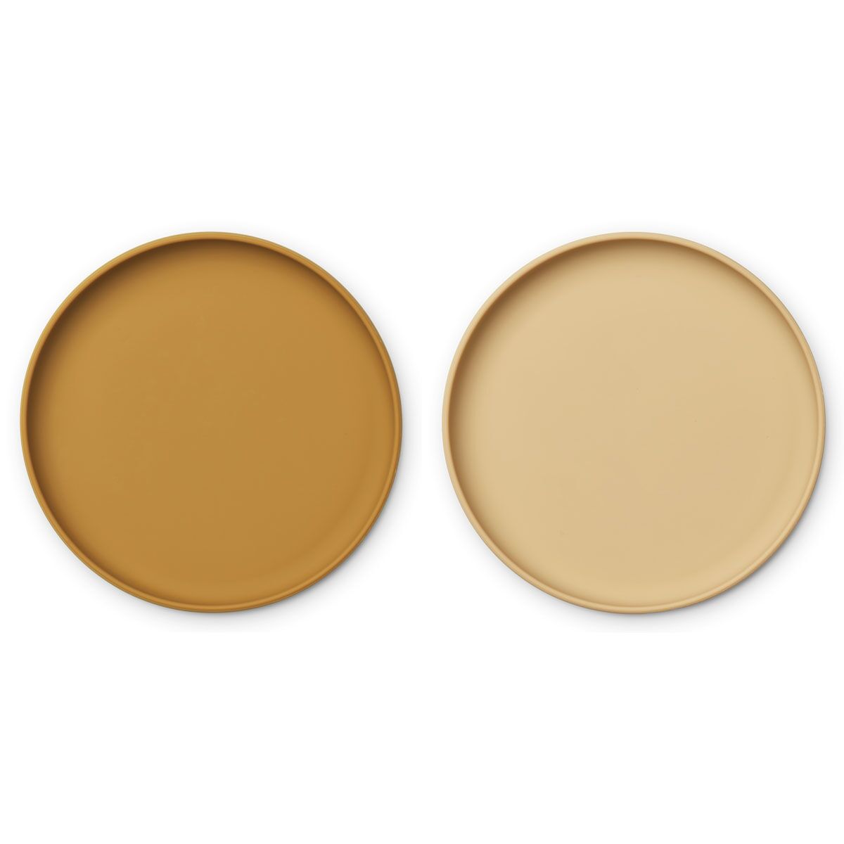 DELISTED Liewood Brandon Silikon Kinderteller „Golden caramel / safari mix“, 2er-Pack