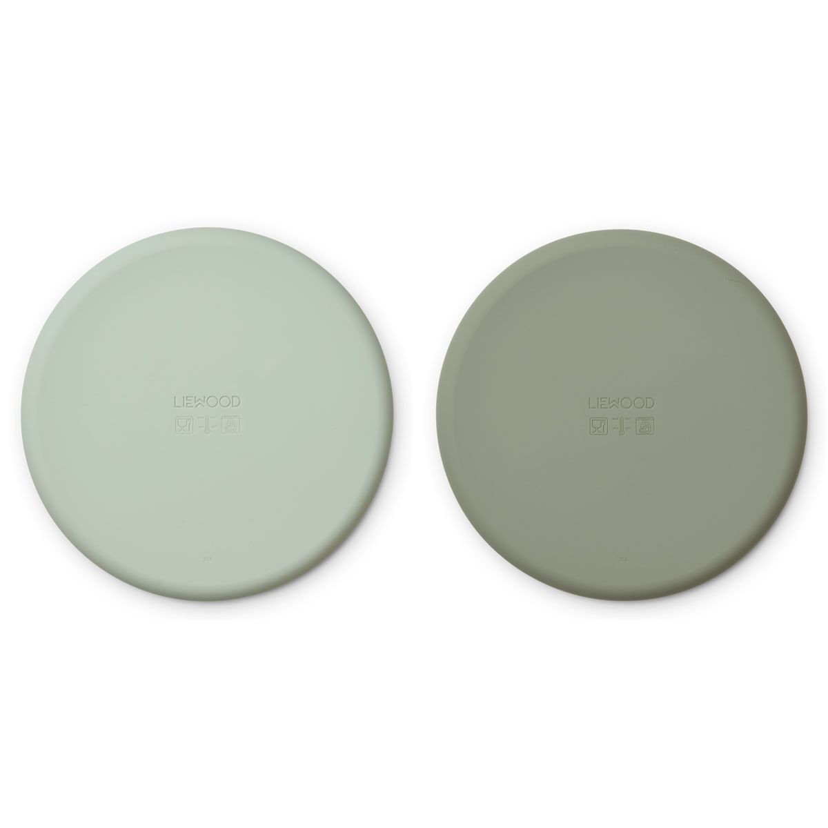 DELISTED Liewood Brandon Silikon Kinderteller „Dusty mint / faune green mix“, 2er-Pack – Bild 2