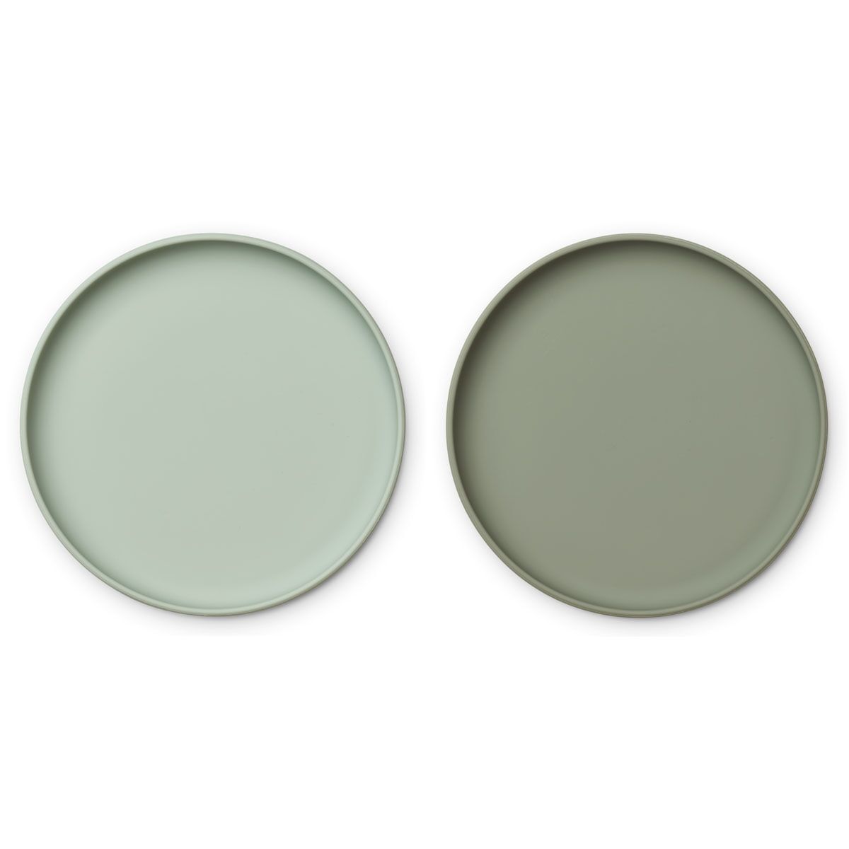 DELISTED Liewood Brandon Silikon Kinderteller „Dusty mint / faune green mix“, 2er-Pack
