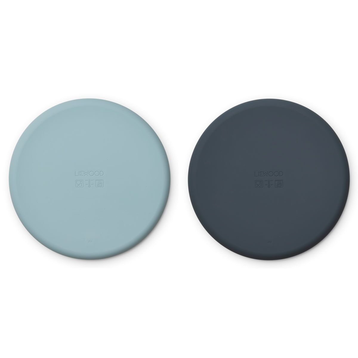 DELISTED Liewood Brandon Silikon Kinderteller „Sea blue / whale blue mix“, 2er-Pack – Bild 2