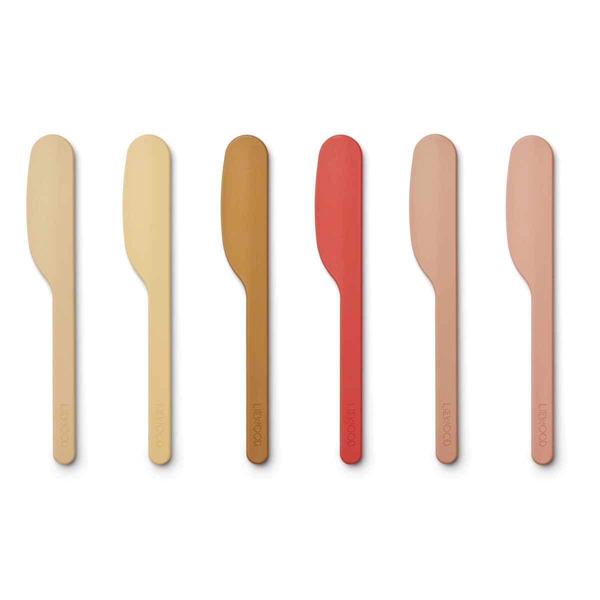 DELISTED Liewood Davis Kindermesser „Safari multi mix“, aus PLA, 6er-Set