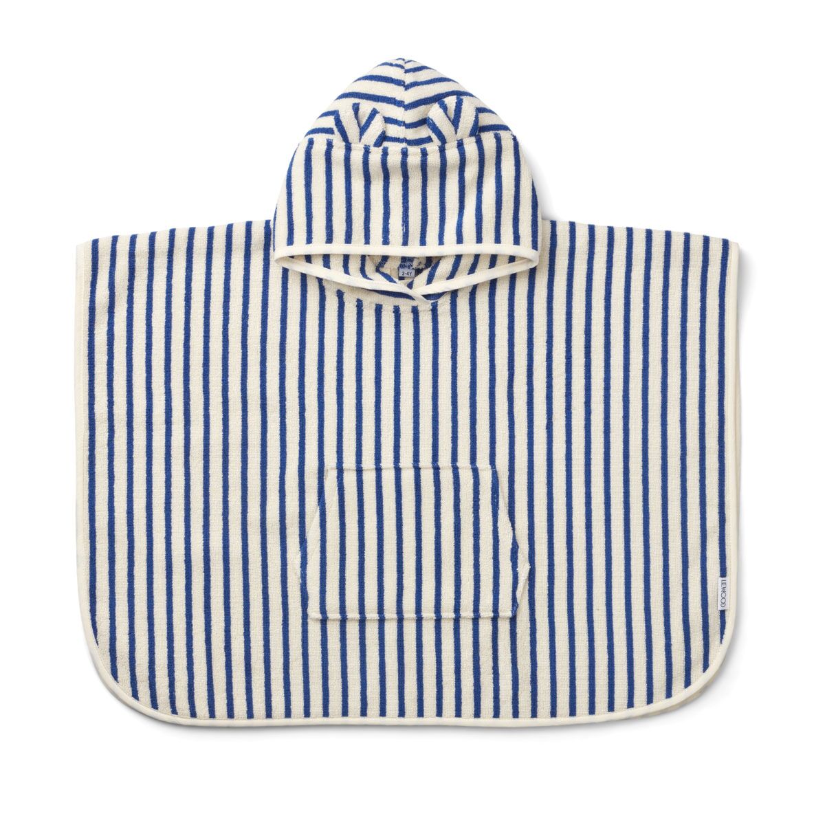 Liewood Izzy Badeponcho „Surf blue / creme“, gestreift
