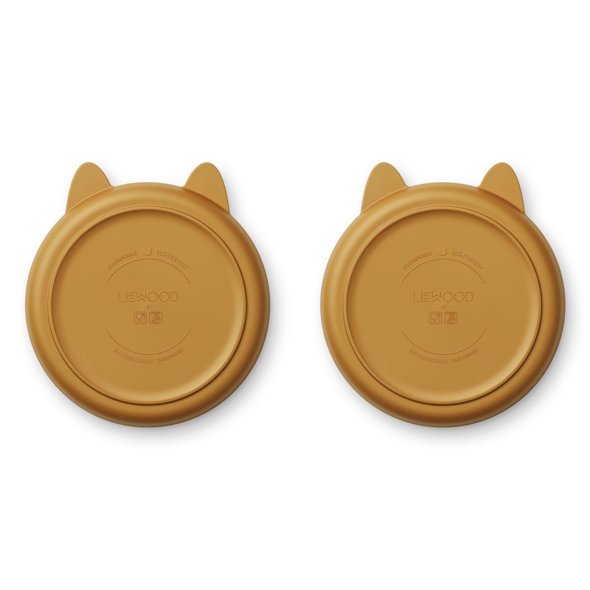 Liewood Mae Kinderteller „Rabbit golden caramel“, aus PLA, 2er-Pack – Bild 2