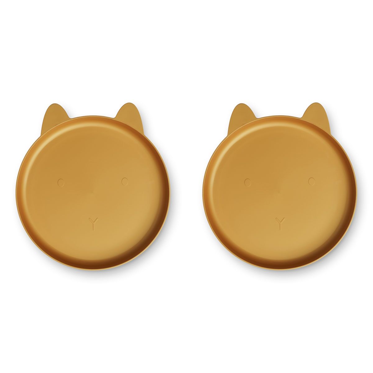 Liewood Mae Kinderteller „Rabbit golden caramel“, aus PLA, 2er-Pack