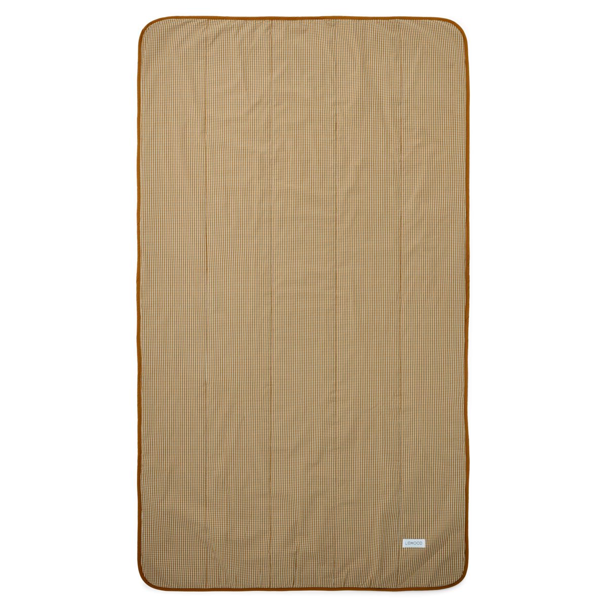 DELISTED Liewood Steppdecke Syd „Golden caramel / Sandy“, kariert, 110x190cm – Bild 2