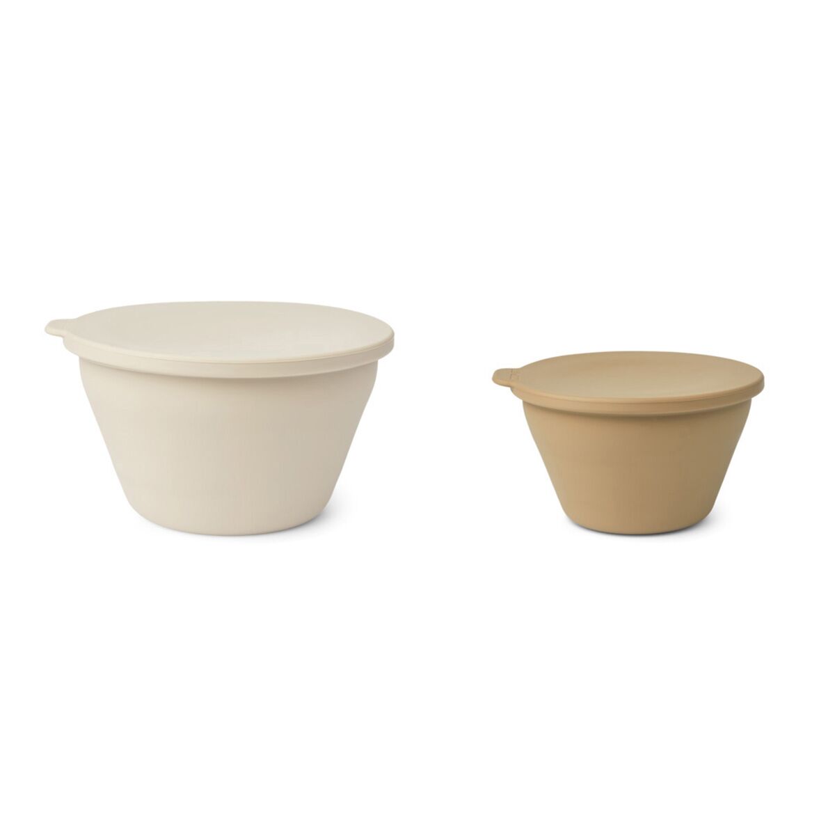 DELISTED Liewood Dale faltbares Schalenset „Sandy / oat mix“, Silikon, 2er-Set – Bild 2