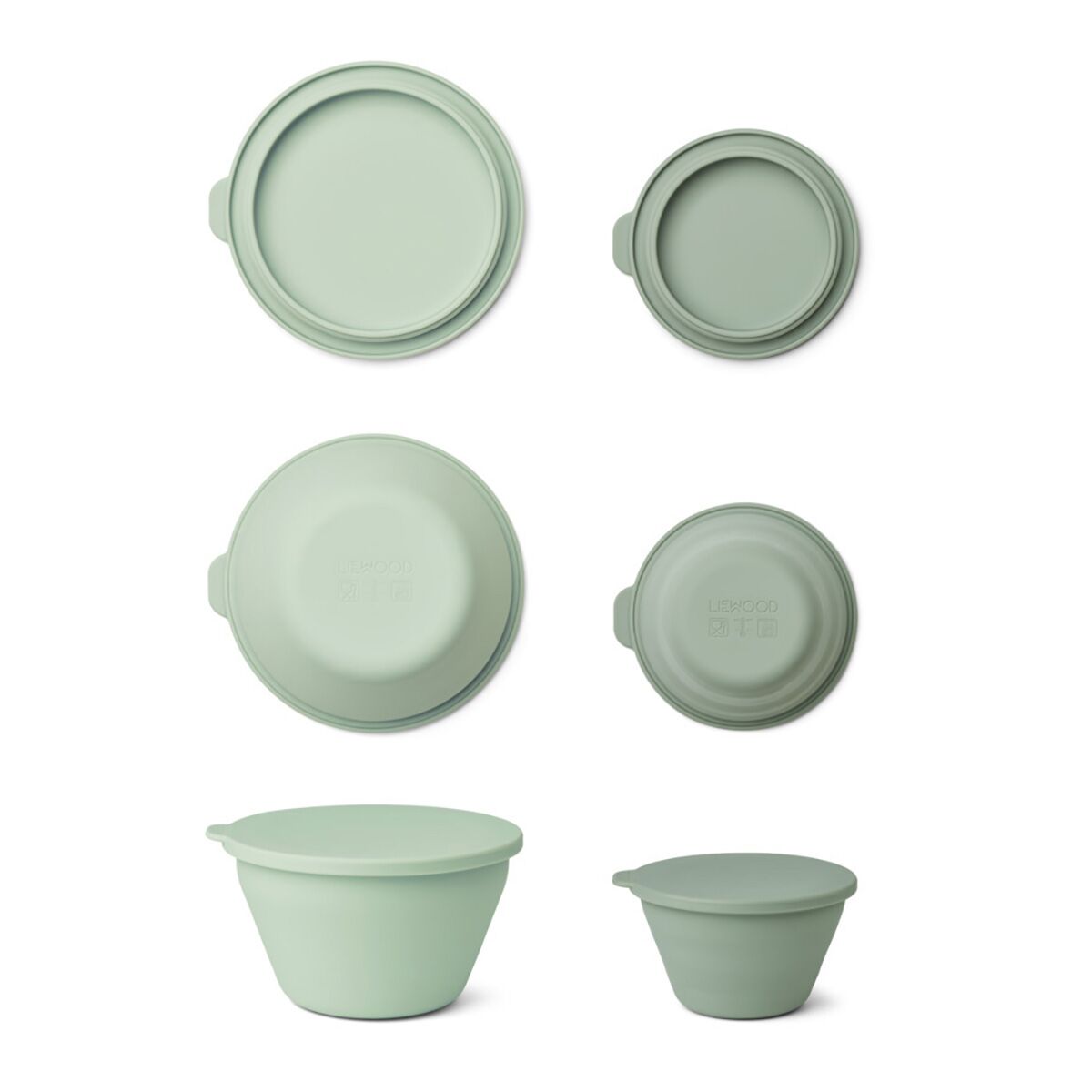 Liewood Dale faltbares Schalenset „Dusty mint / faune green mix“, Silikon, 2er-Set – Bild 4