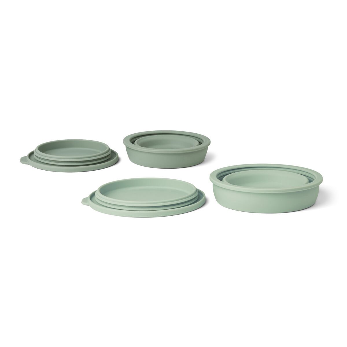 Liewood Dale faltbares Schalenset „Dusty mint / faune green mix“, Silikon, 2er-Set – Bild 3