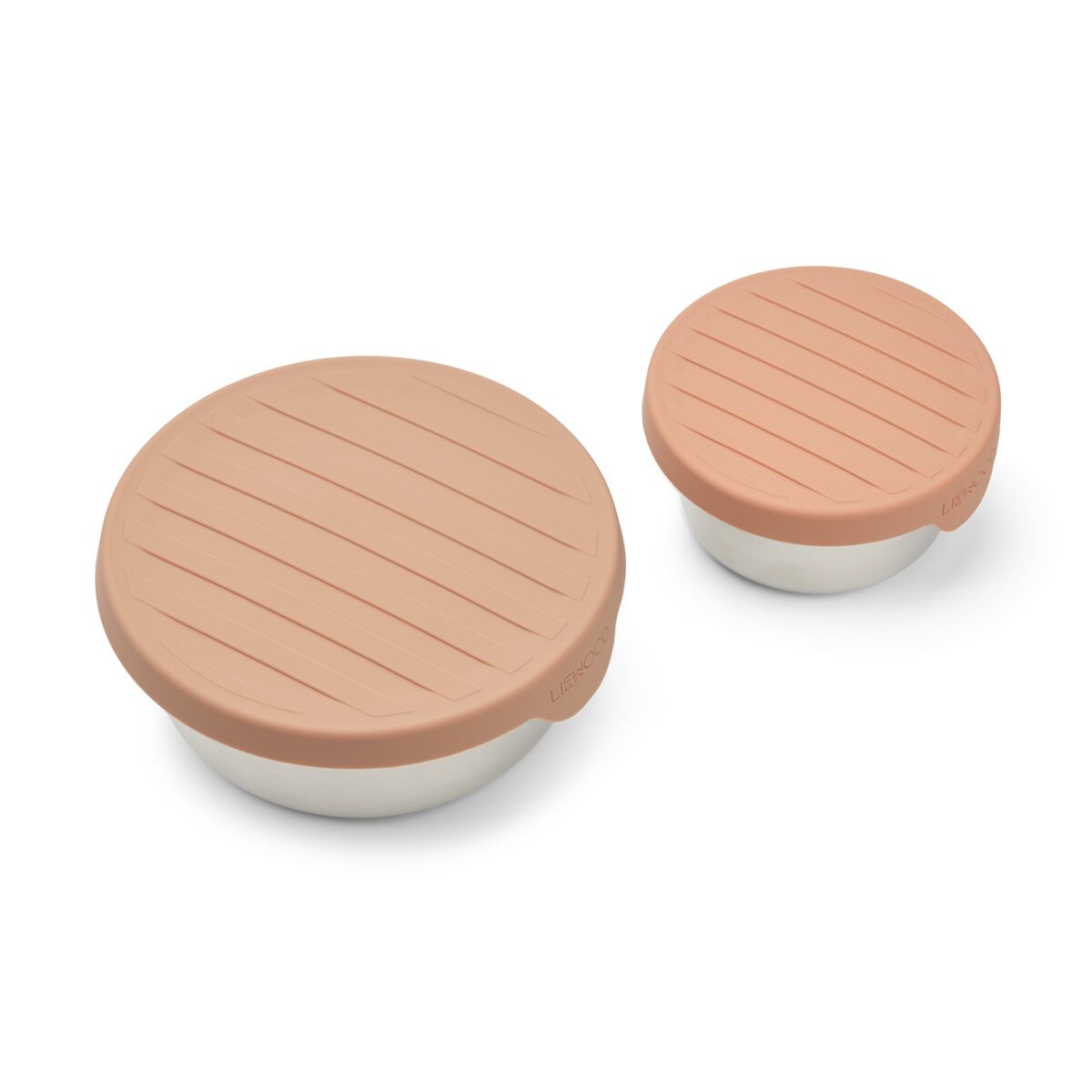 DELISTED Liewood Fiby Snackbox-Set „Tuscany rose / pale tuscany mix, Edelstahl mit Silikon-Deckel