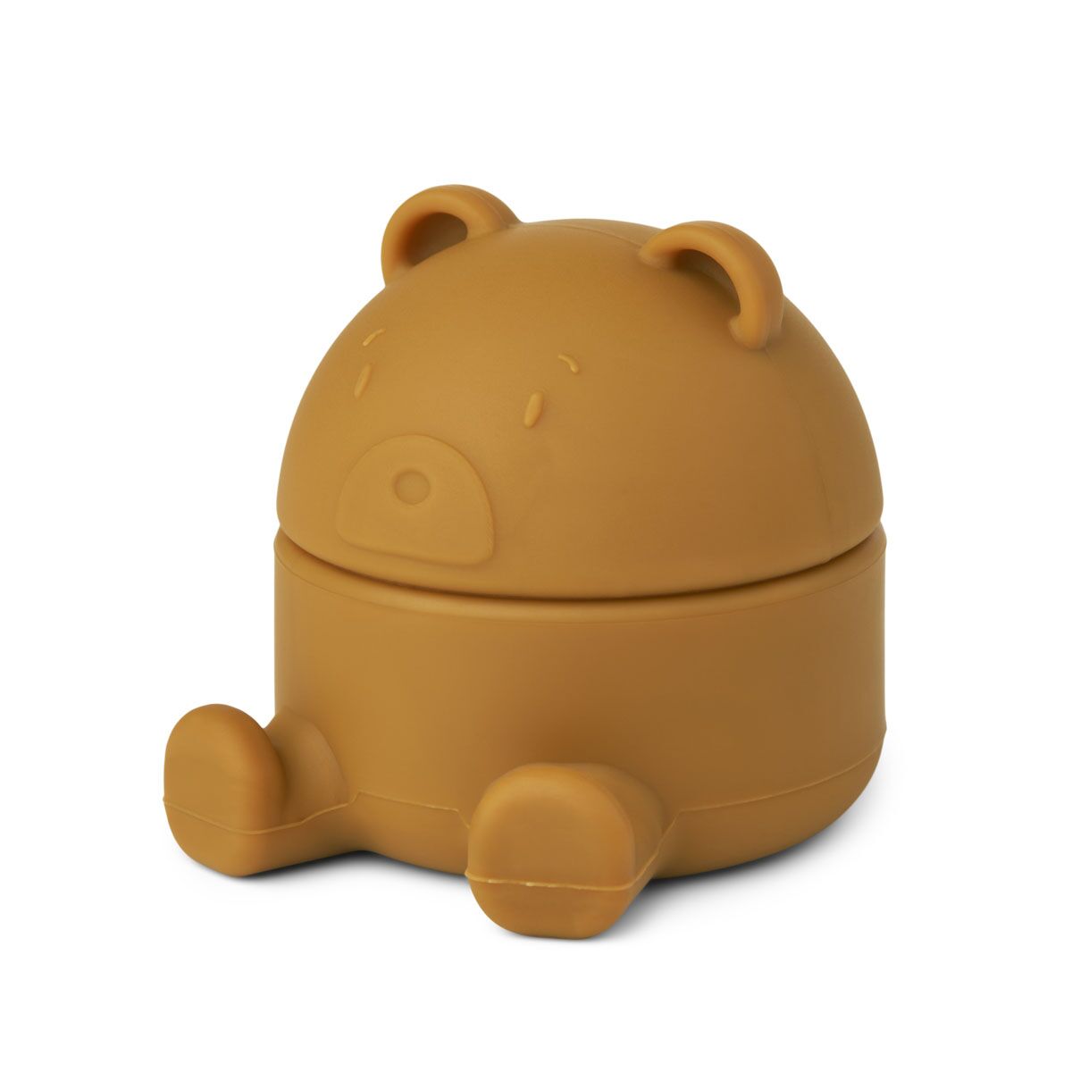 DELISTED Liewood Margaret Schale mit Deckel „Mr Bear golden caramel“, Silikon