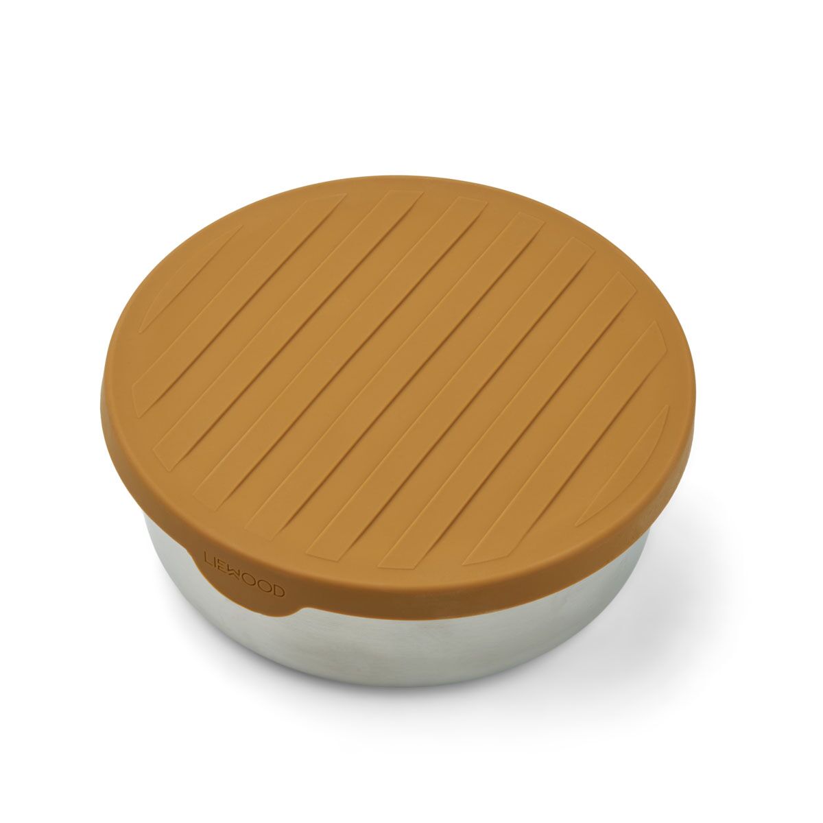 DELISTED Liewood Liby Trennschüssel „Golden caramel“, Edelstahl mit Silikon-Deckel