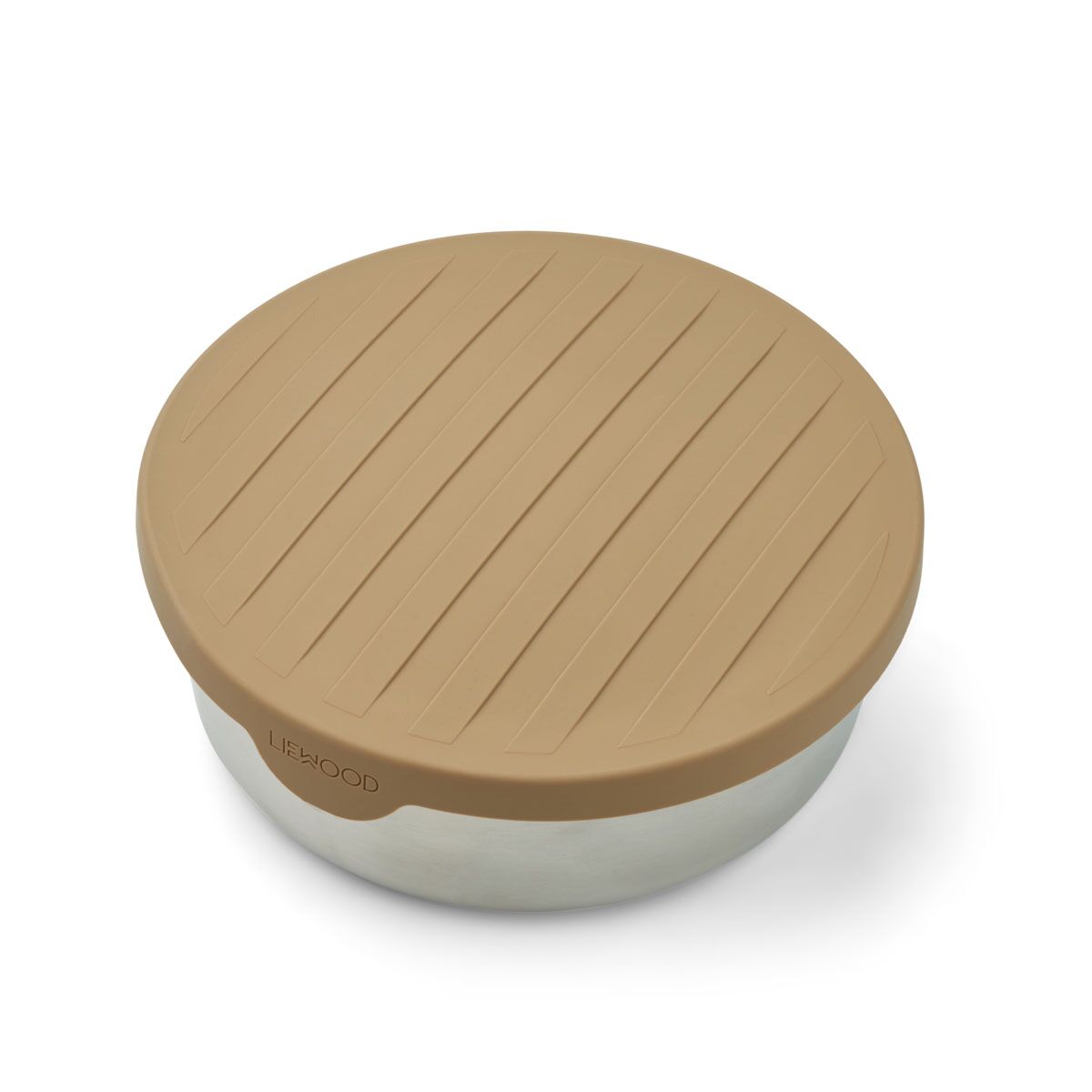 DELISTED Liewood Liby Trennschüssel „Oat“, Edelstahl mit Silikon-Deckel