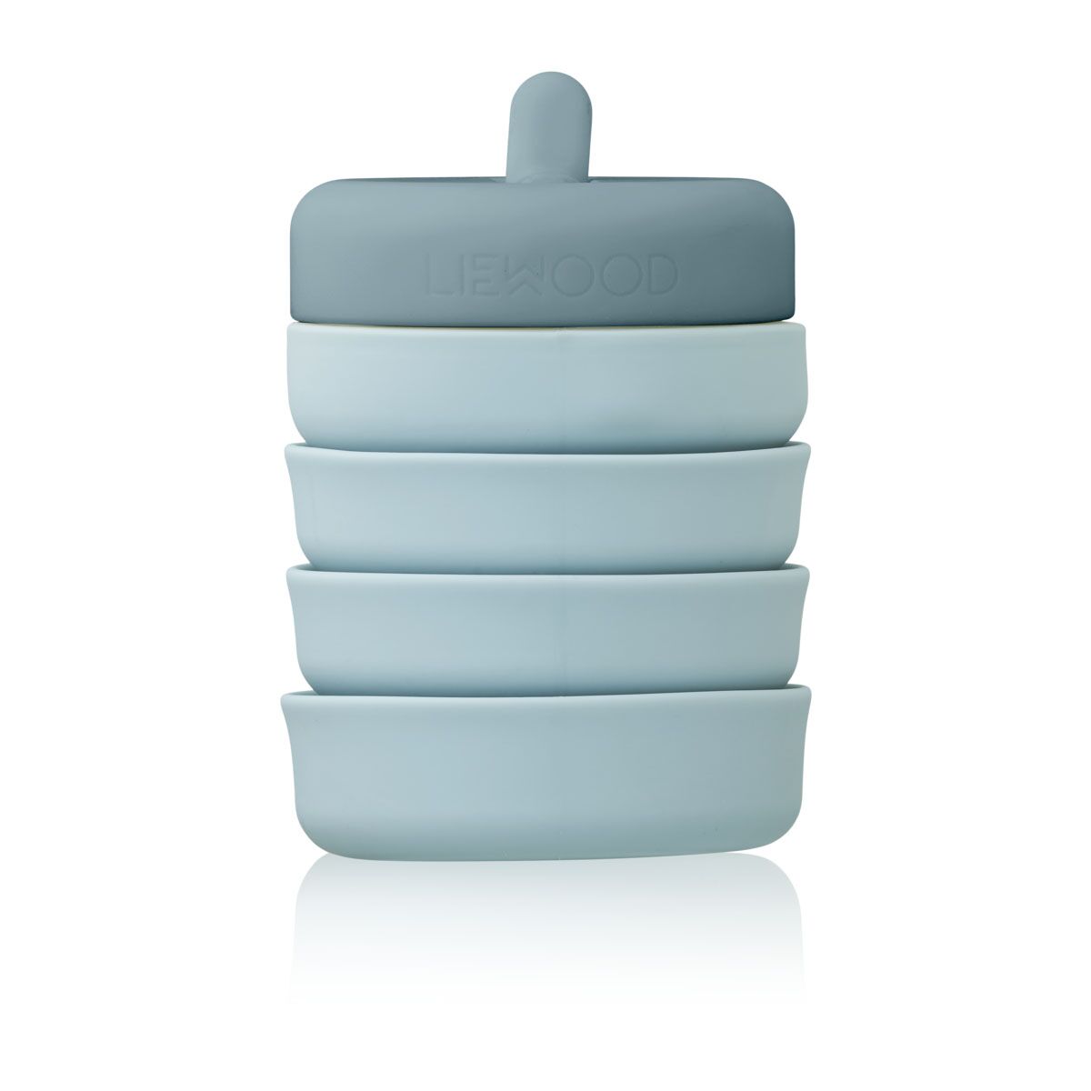 Liewood faltbare Trinkflasche Wilson „Sea blue / Whale blue mix“, 450ml