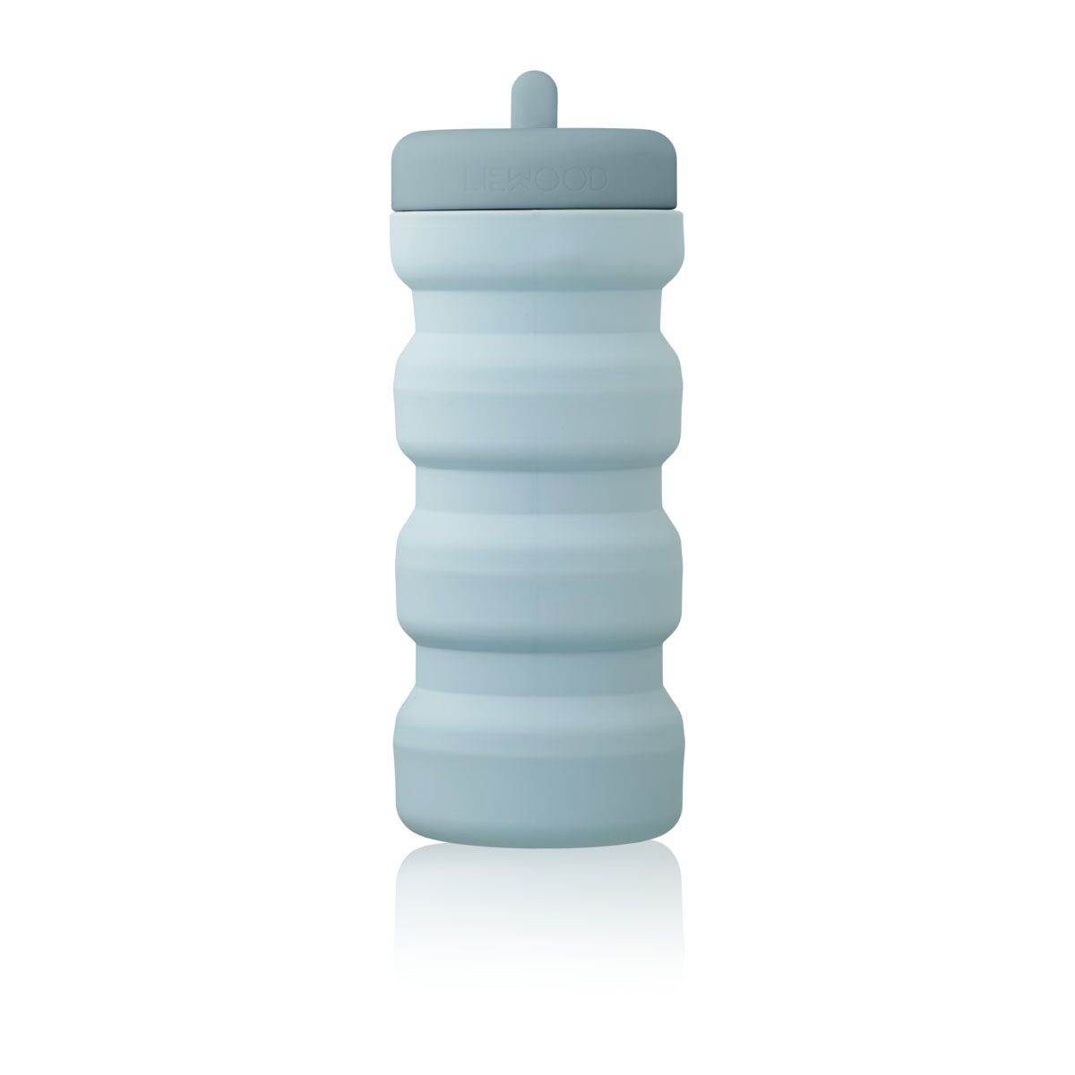 Liewood faltbare Trinkflasche Wilson „Sea blue / Whale blue mix“, 450ml