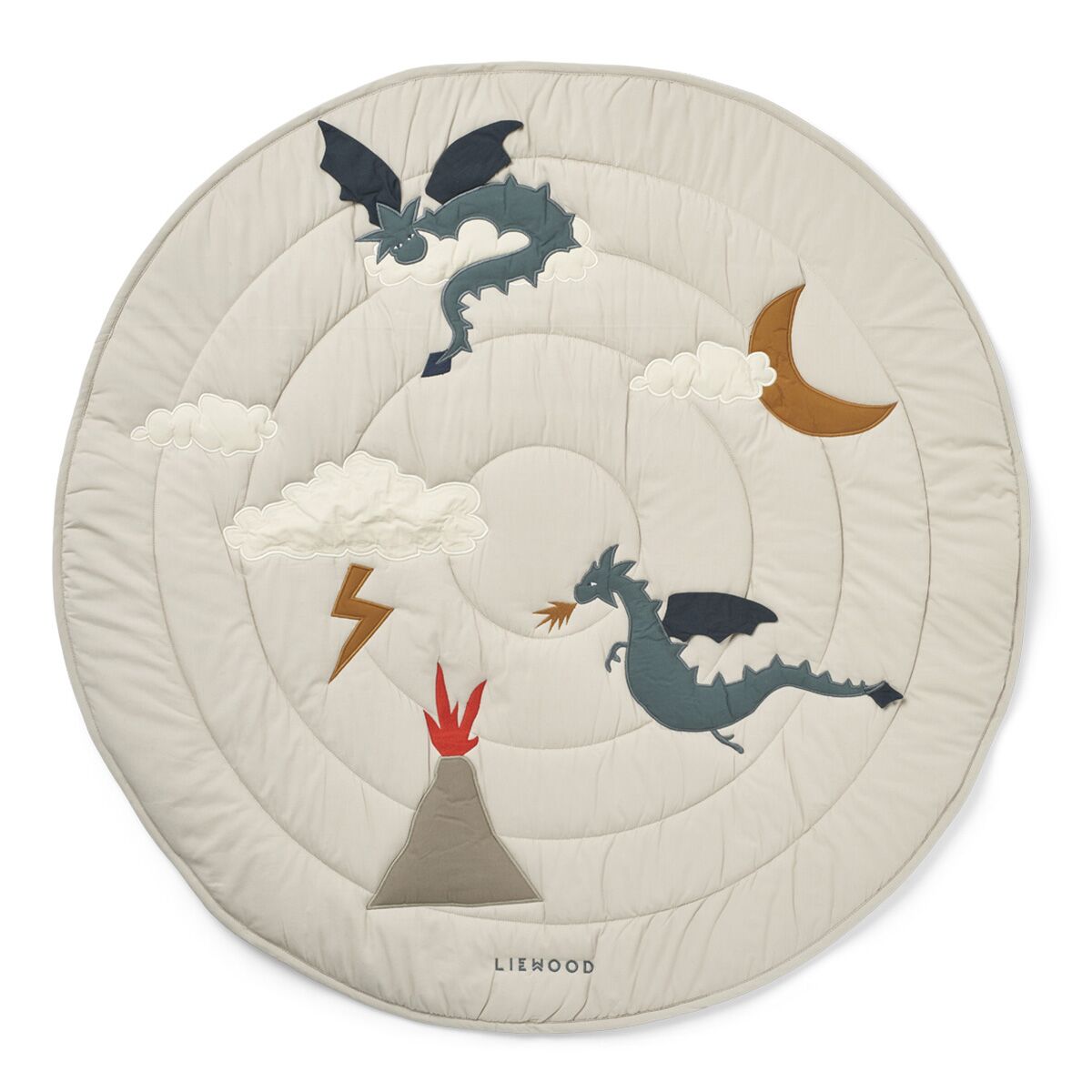 DELISTED Liewood Activity-Decke Gitta „Little dragon / Dark sandy mix“, ø110cm