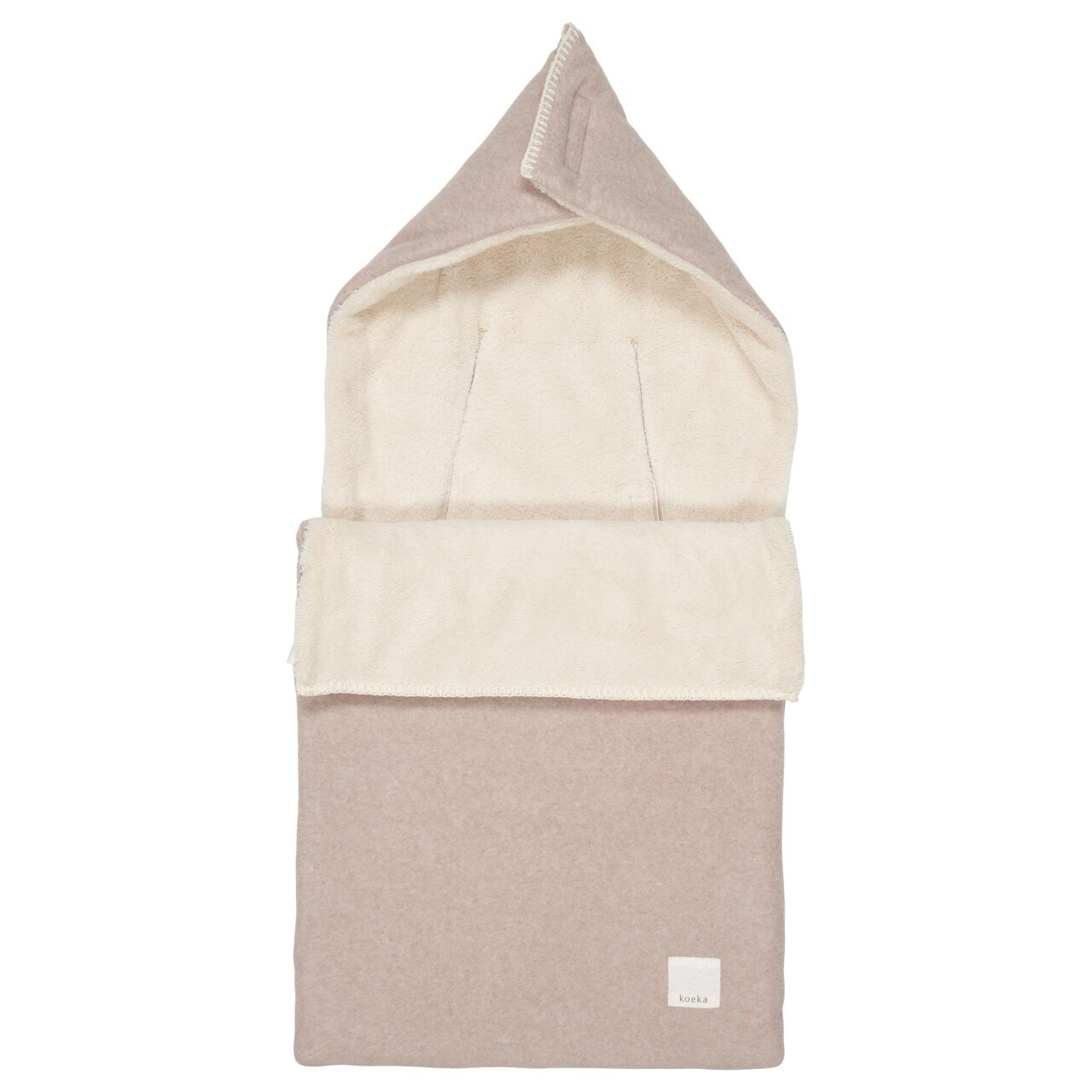 koeka Fußsack Denver Plüsch „clay“ für 3/5-Punktgurt