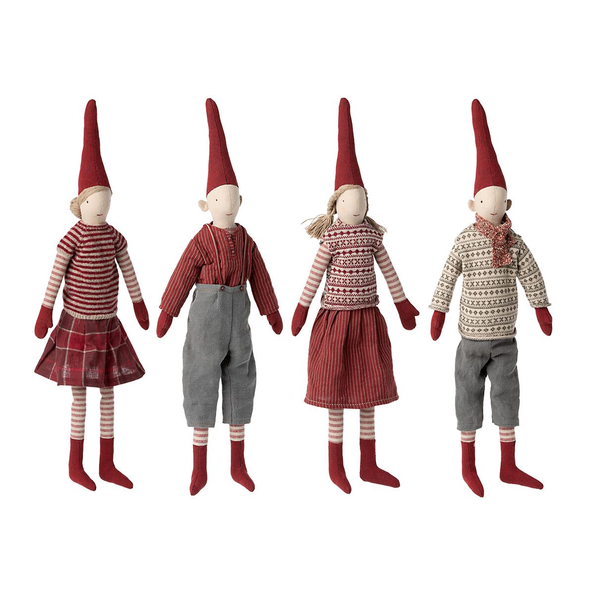 DELISTED Maileg Weihnachts-Wichtel, Medium Pixy 4er-Set, H51cm