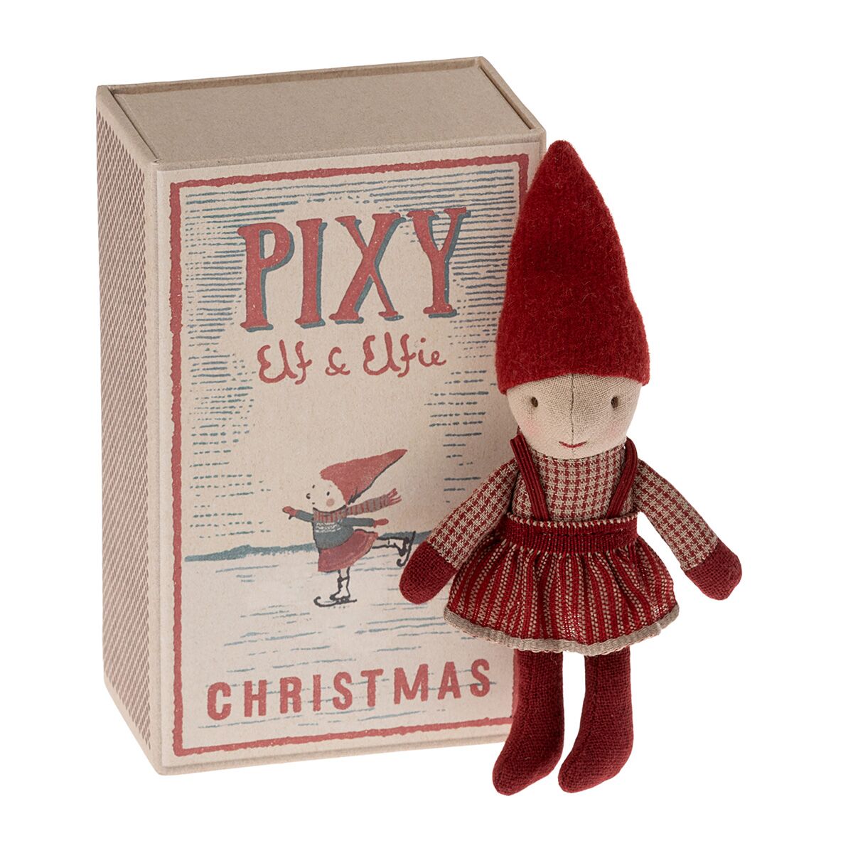 DELISTED Maileg Weihnachtself Pixy Elfie in Streichholzschachtel, H14 cm – Bild 3