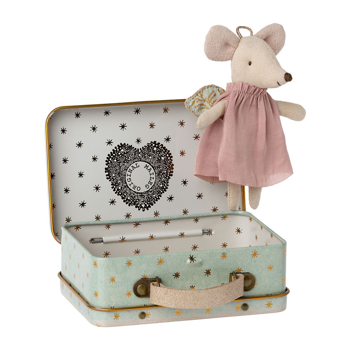 DELISTED Maileg Little Sister Engelmaus im Koffer „Schutzengel“