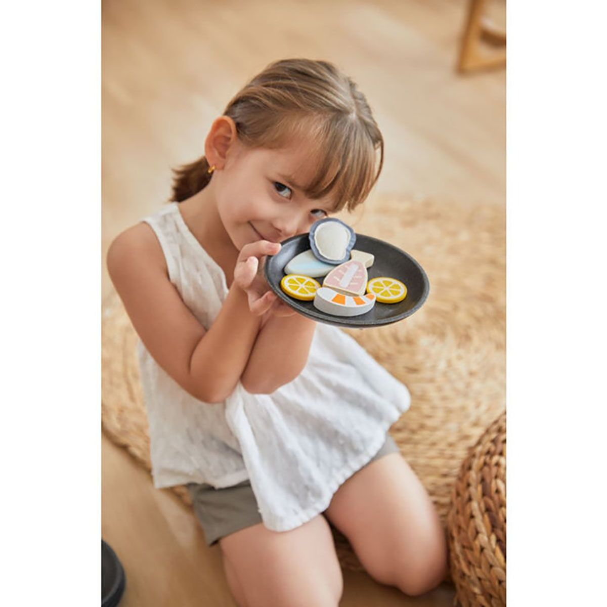 PlanToys Meeresfrüchte-Platte Spielset aus Holz – Bild 6