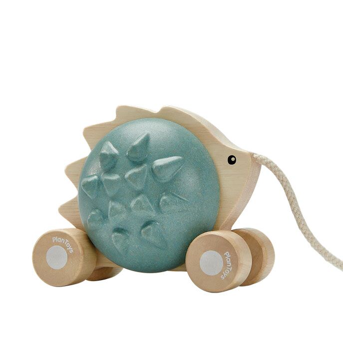 PlanToys Nachziehtier Igel „blau“