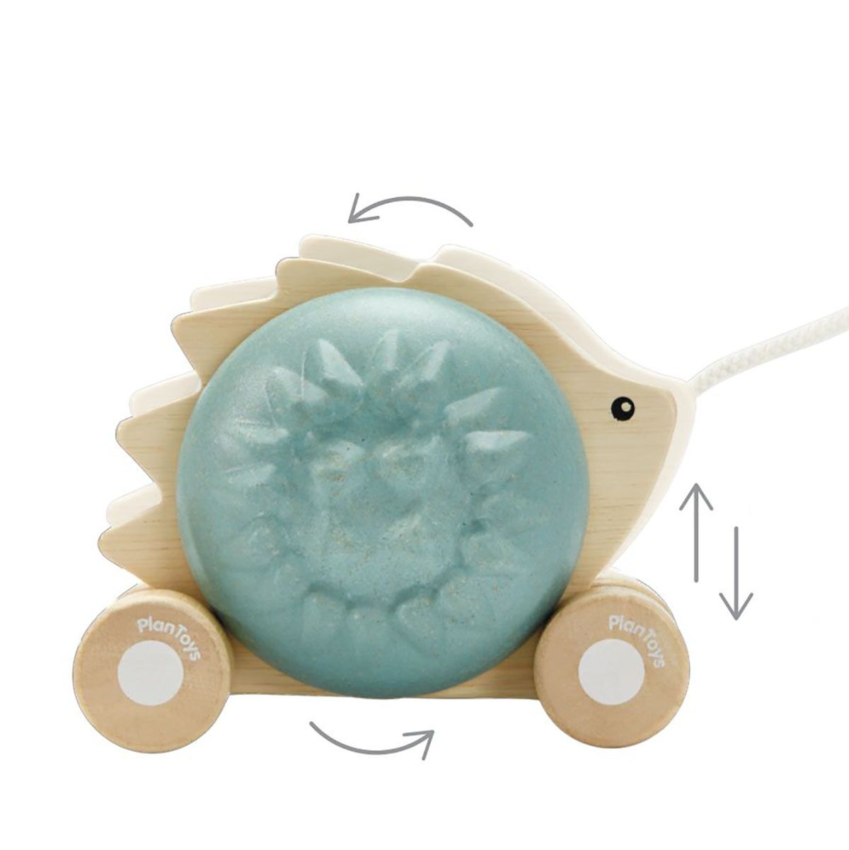 PlanToys Nachziehtier Igel „blau“ – Bild 2