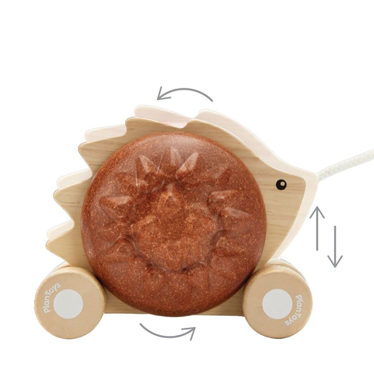 PlanToys Nachziehtier Igel „braun“ – Bild 2