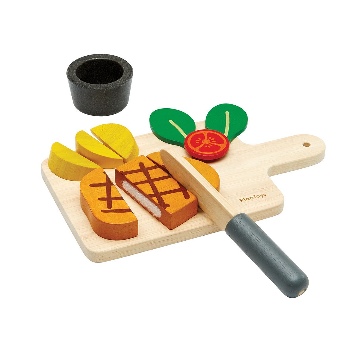 PlanToys Steak-Spielset aus Holz