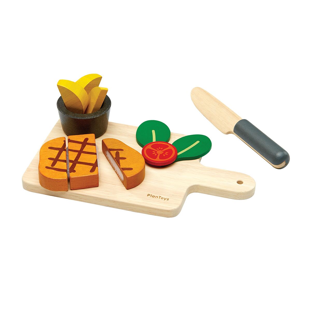 PlanToys Steak-Spielset aus Holz – Bild 2