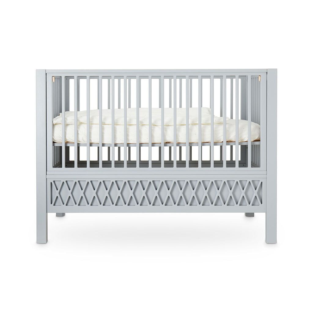 DELISTED Cam Cam Babybett Harlekin „Hellgrau“, FSC Mix, 60x120cm