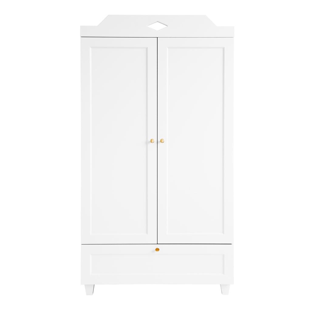 DELISTED Cam Cam Kleiderschrank Luca „Weiß“, FSC-Mix, Neues Modell, T55cm