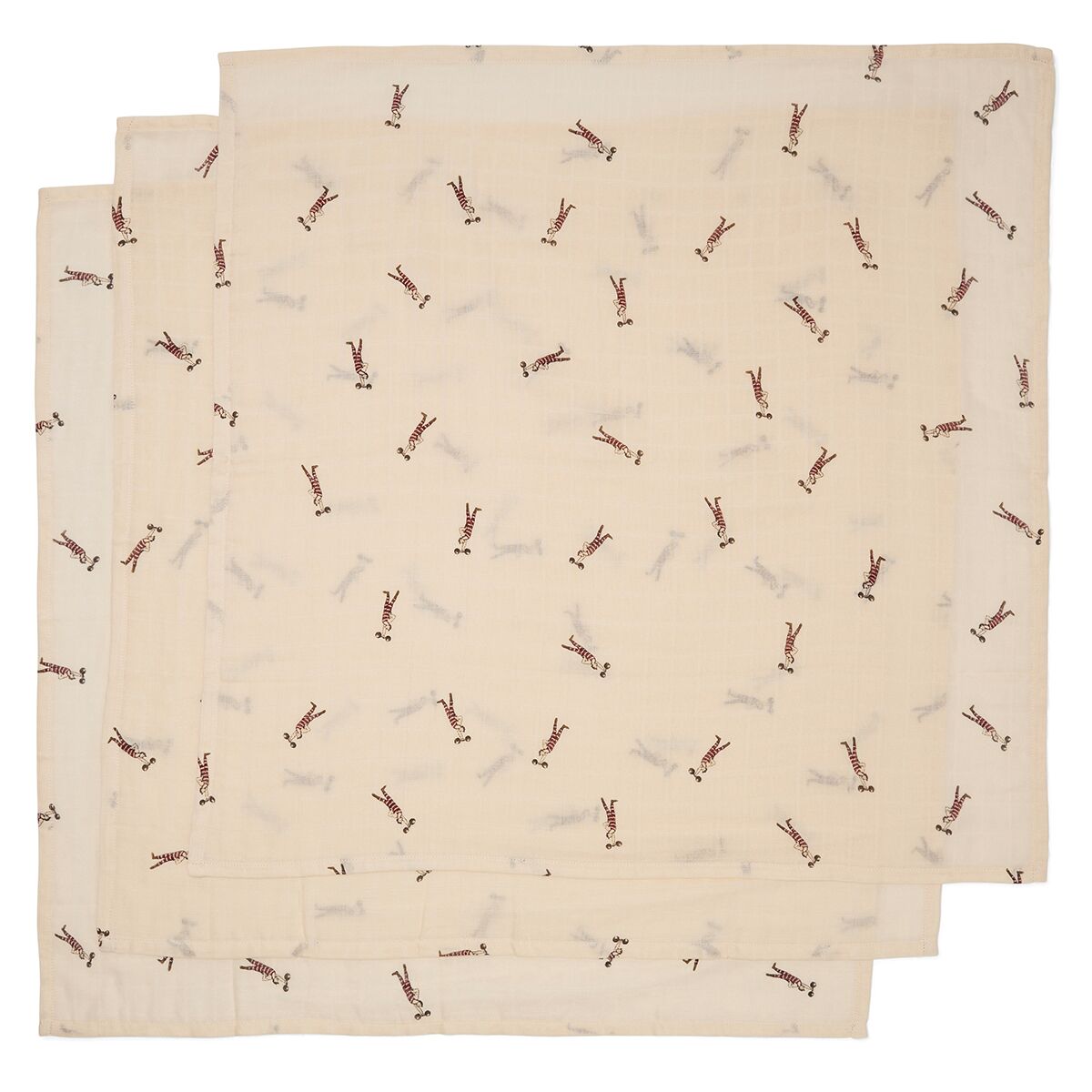 DELISTED Konges Sløjd Musselin Tuch-Set „Strong Man“, 65cm, 3er-Set