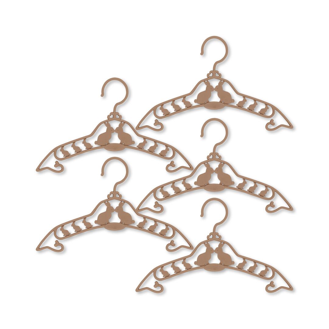 Konges Sløjd Kleiderbügel „Häschen : Caramel“, 5er-Set 01