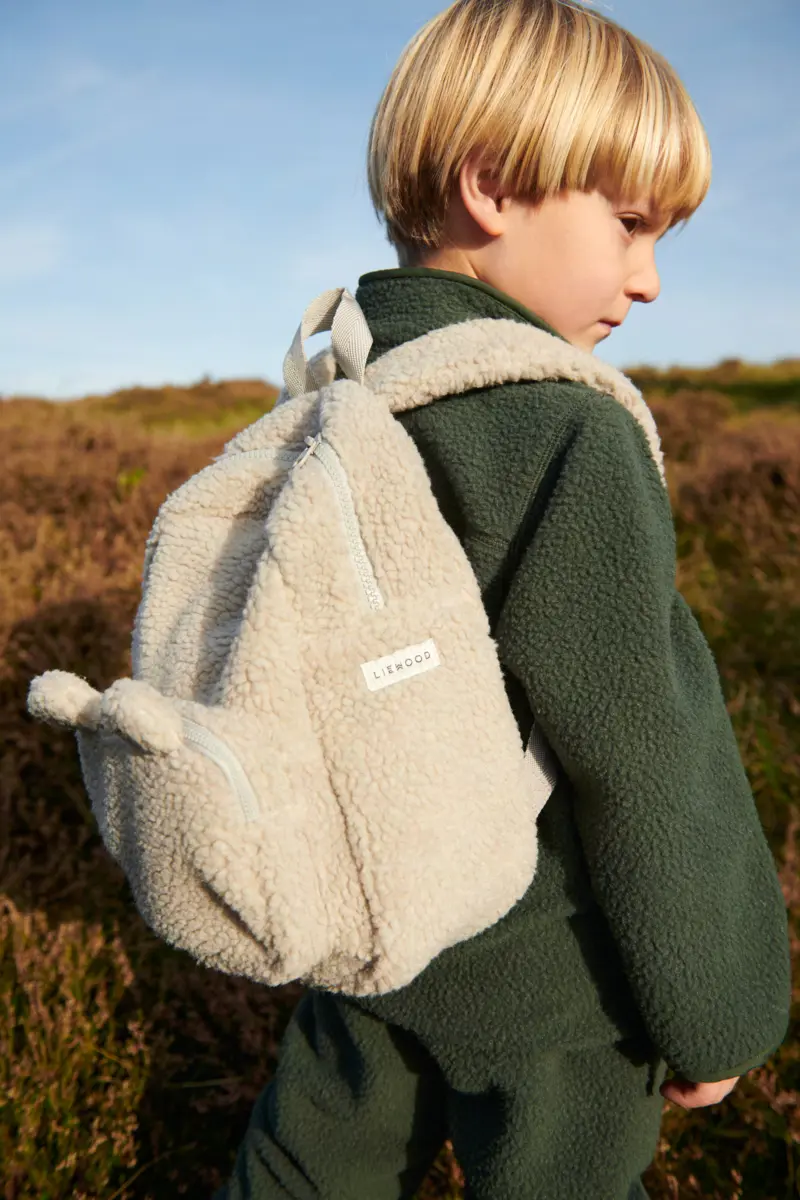 DELISTED Liewood Allan Fleece-Rucksack „Peach / Sandy Embroidery“, mittel, 28x23x11cm, 3-7 Jahre – Bild 6