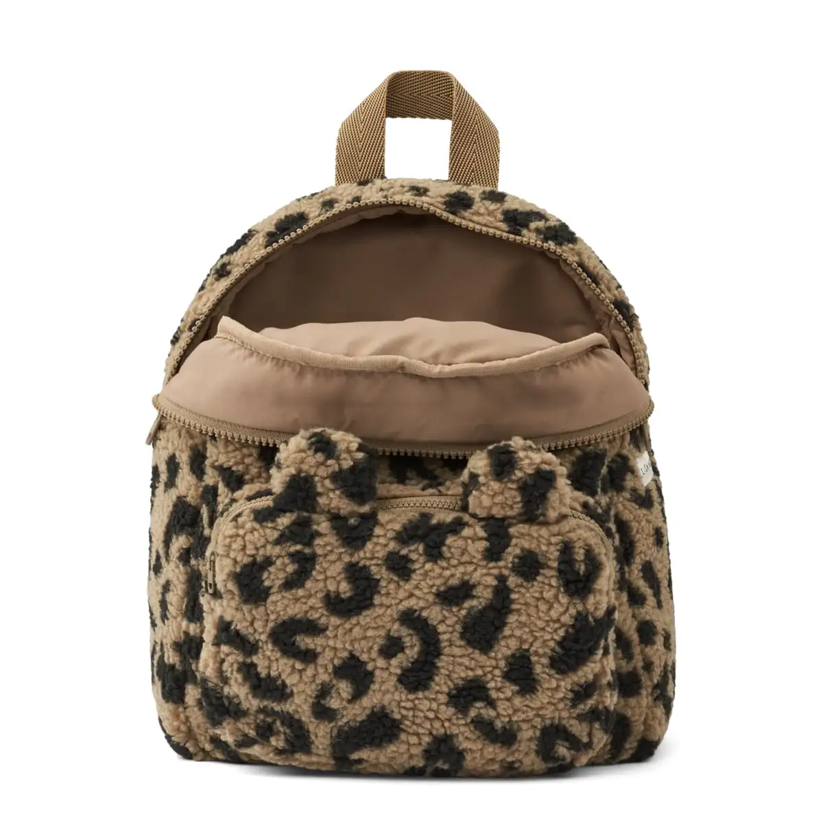 Liewood Allan Rucksack „Leo oat / Black panther“, Teddystoff, mittel, 3-7 Jahre – Bild 2