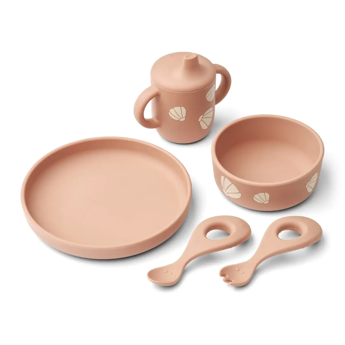 Liewood Baby-Geschirrset Ryle „Shell / Pale tuscany“