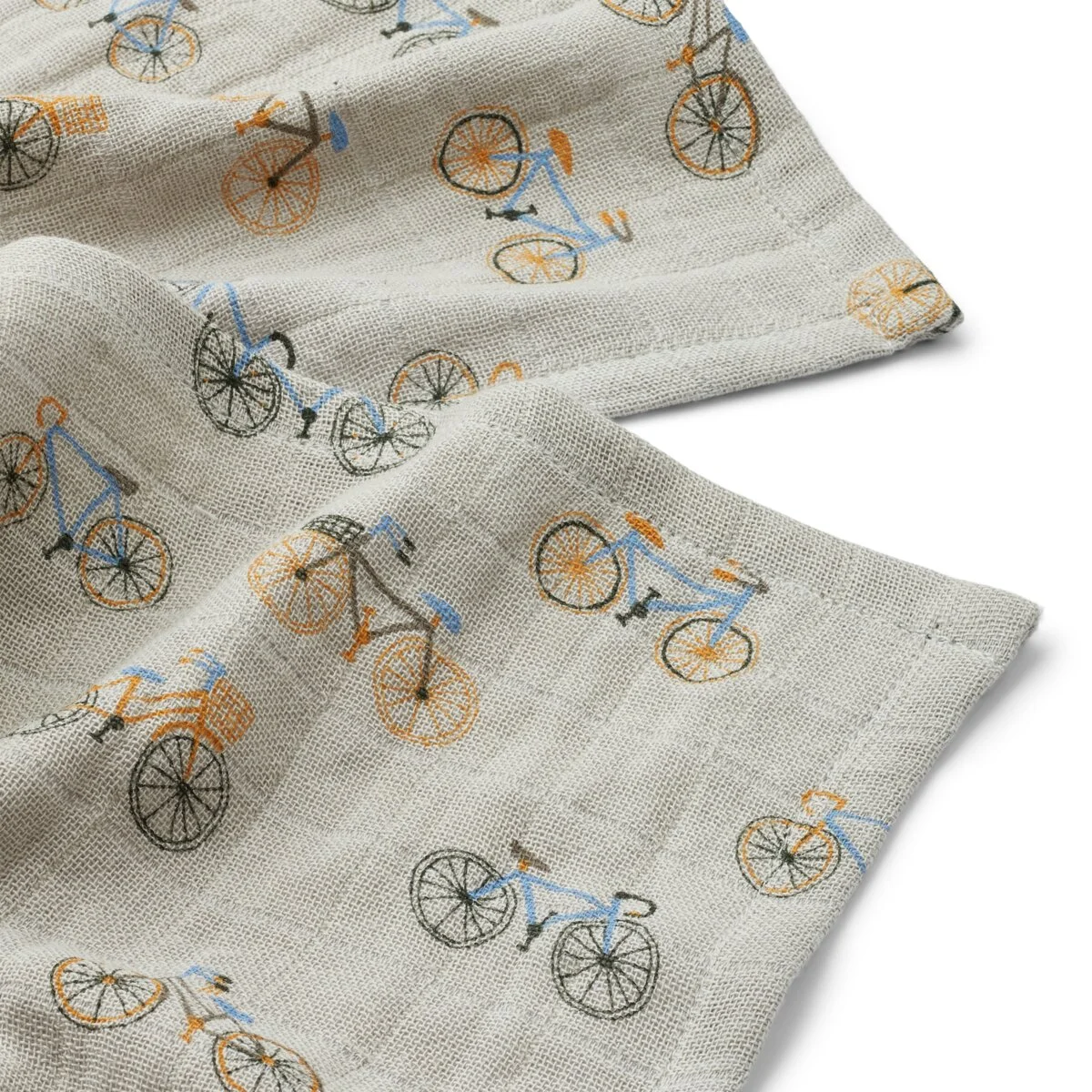 Liewood Lewis Mulltuch „Bicycle / Cloud blue“, Musselin, 2er-Set, 65x65cm